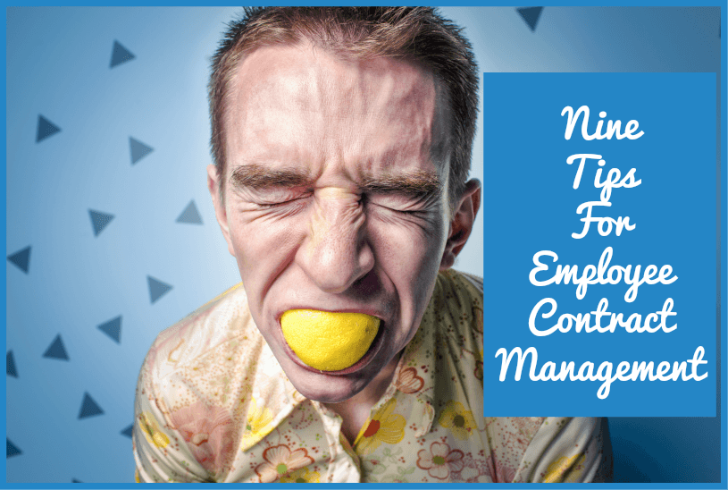 Nine Tips For Employee Contract Management by newtohr.com